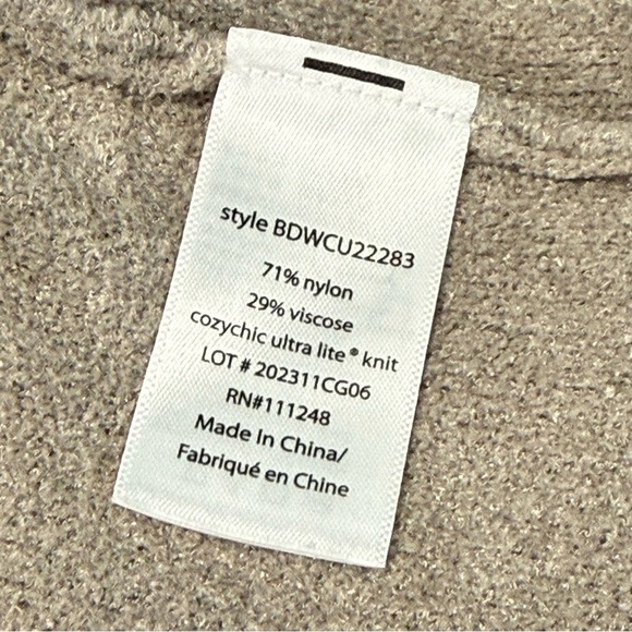 Barefoot Dream Cozy Chic Ultra Lite Waist Tie Vest Women Size S Comfy Pewter - Picture 8 of 12